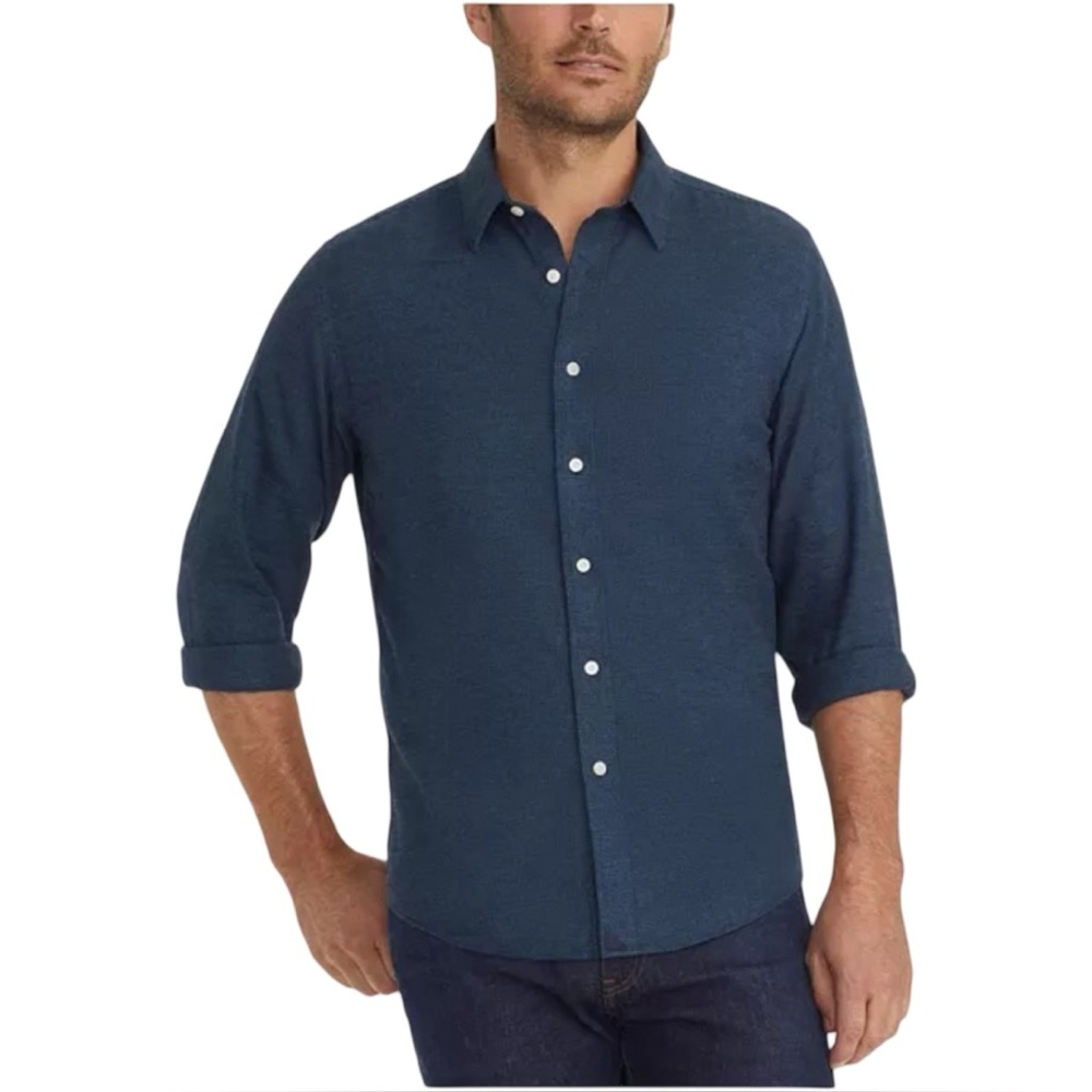UNTUCKit Men’s Regular Fit Wrinkle-Free Veneto Button-Up Shirt – 100% Cotton